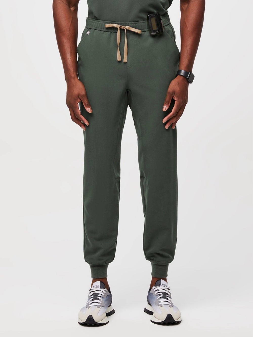 Figs Men's Moss Jogger Scrub Pants with BLUE Drawcord